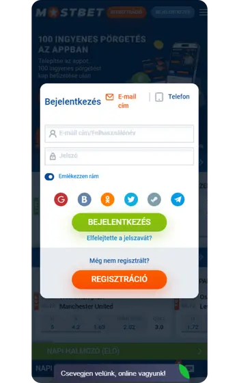 Mostbet bejelentkezés