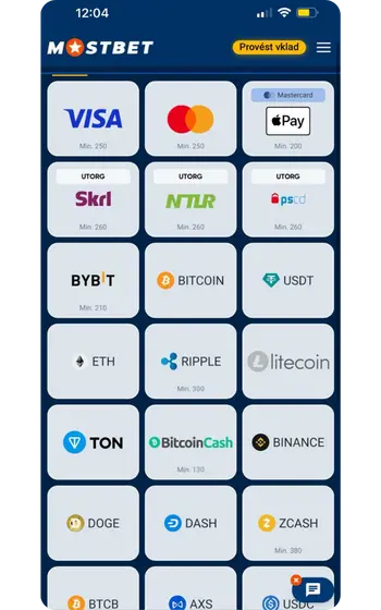 Mostbet befizetés