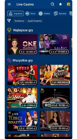 Strona kasyna na żywo