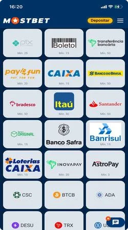 Mostbet saque mínimo