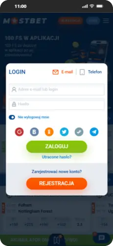 Formularz logowania przez numer telefonu na Mostbet zaloguj sie